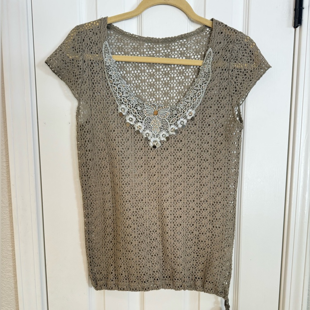 90s Crochet Mesh Top